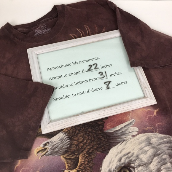 The Mountain Men’s Tee 3D Eagle Graphic Purple Tie Dye Acid Wash T-Shirt Size L - Picture 10 of 10